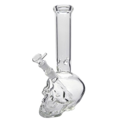 Bullet Glass Ice Bong Big Skull 36cm